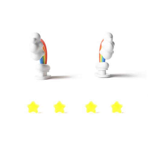 Rainbow Fins and Star Eyes for Sharkicks Pro